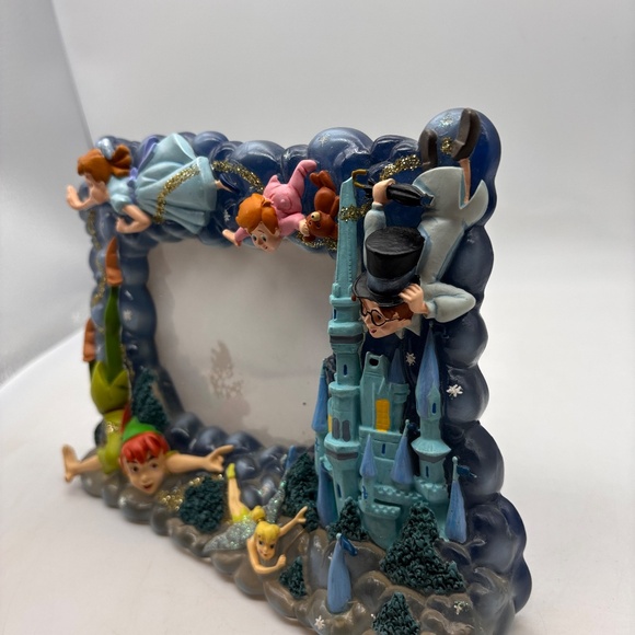 Disney Parks Faries Tinkerbell Peter Pan Castle 3D Ceramic Photo Frame - Picture 7 of 16